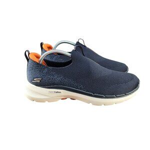 Skechers Go Walk Hyper Pillar Slip-On Shoes Us 8 Navy Blue Orange Men Textile Ma